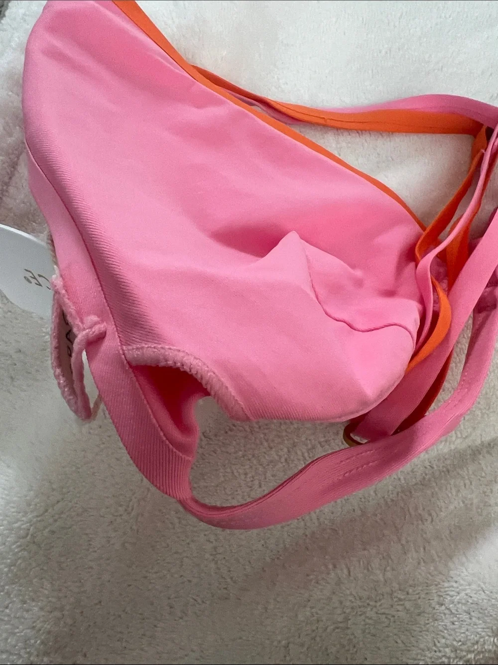 NWT | l*space Pink with Orange Trim Two-Piece Bikini, Size L